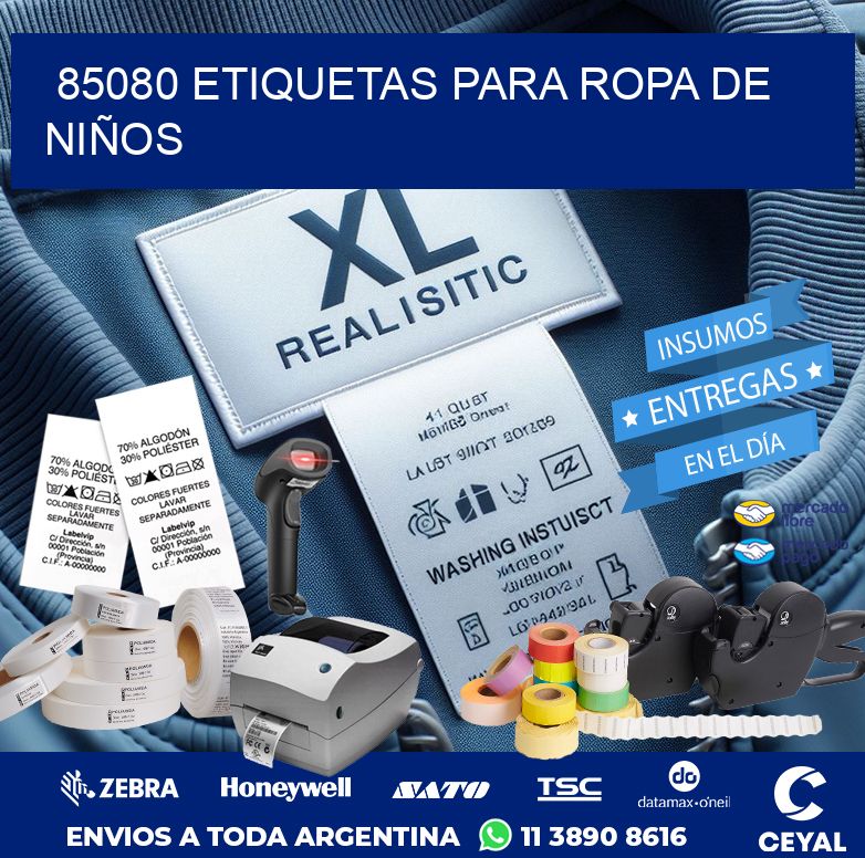 85080 ETIQUETAS PARA ROPA DE NIÑOS