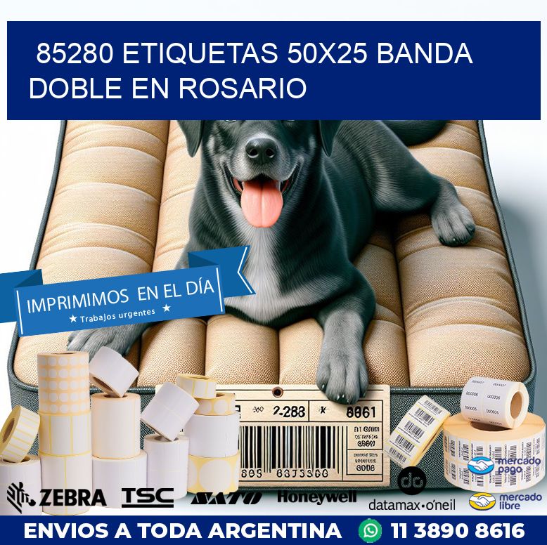 85280 ETIQUETAS 50X25 BANDA DOBLE EN ROSARIO