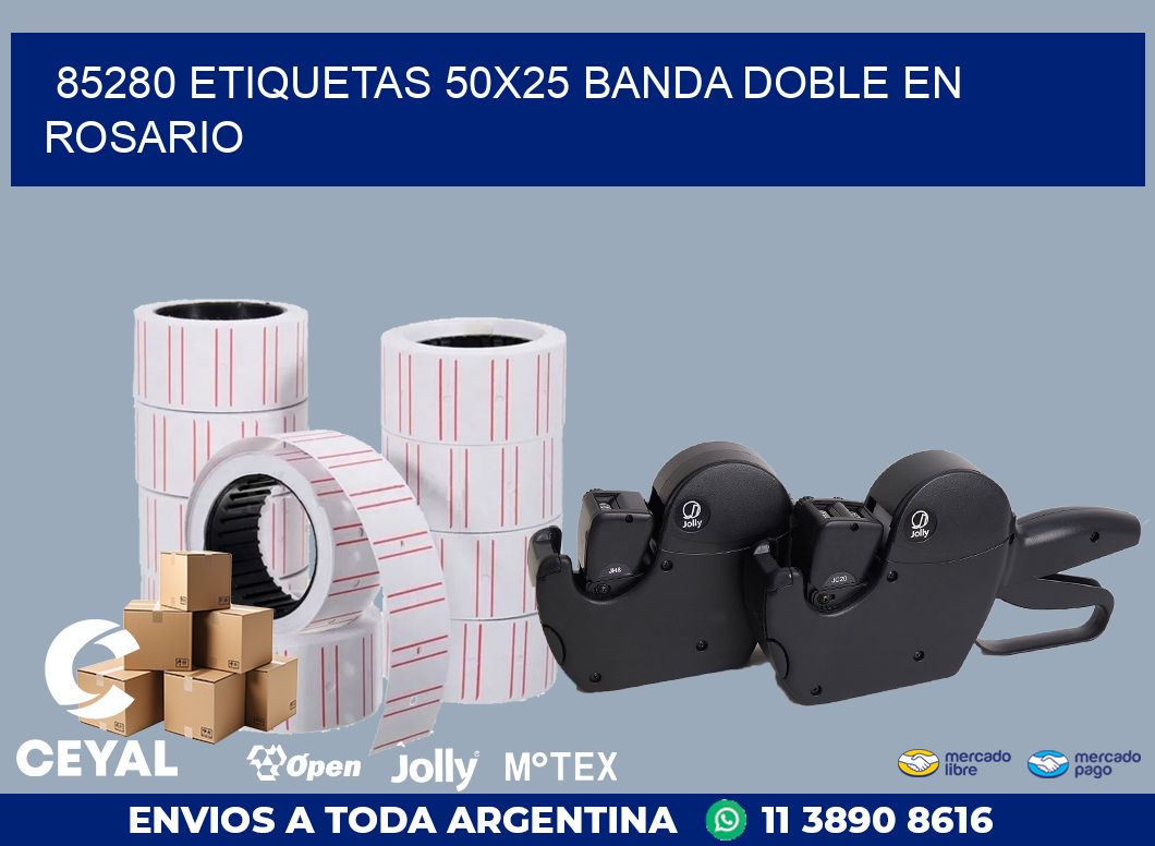 85280 ETIQUETAS 50X25 BANDA DOBLE EN ROSARIO