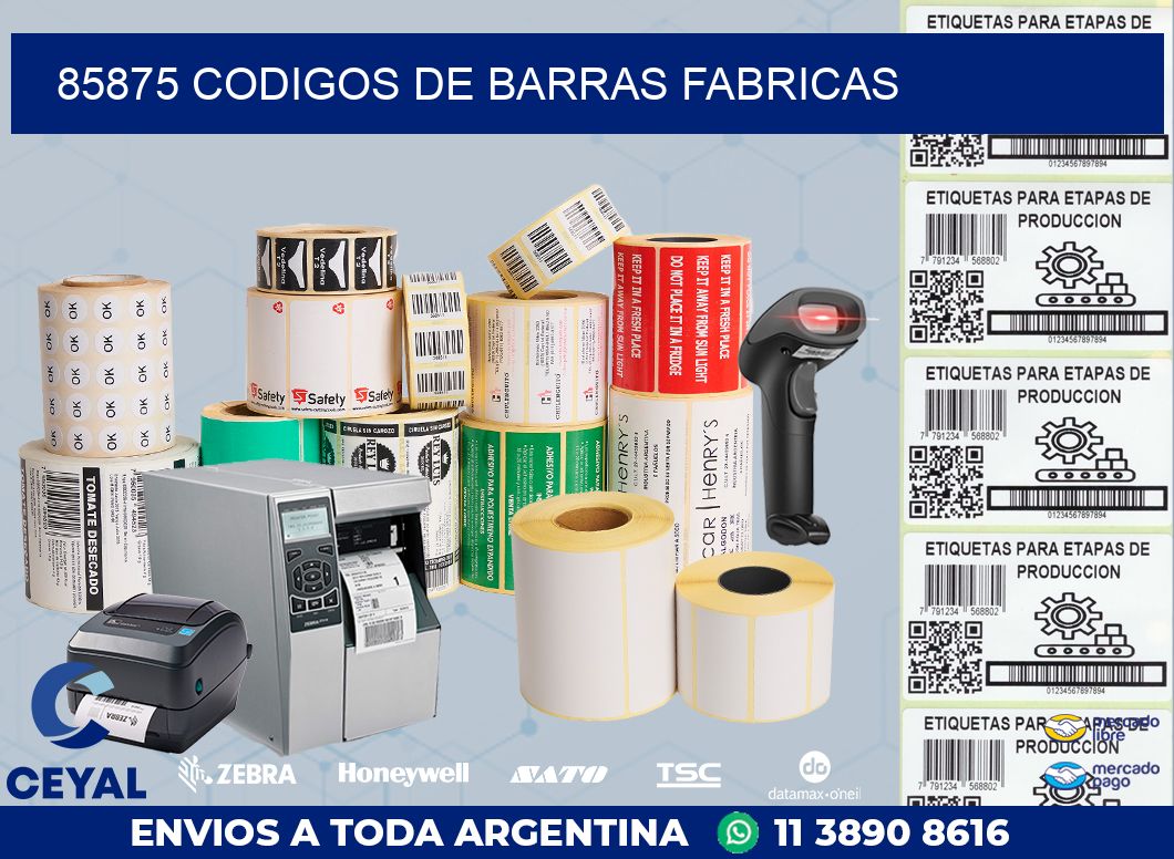 85875 CODIGOS DE BARRAS FABRICAS