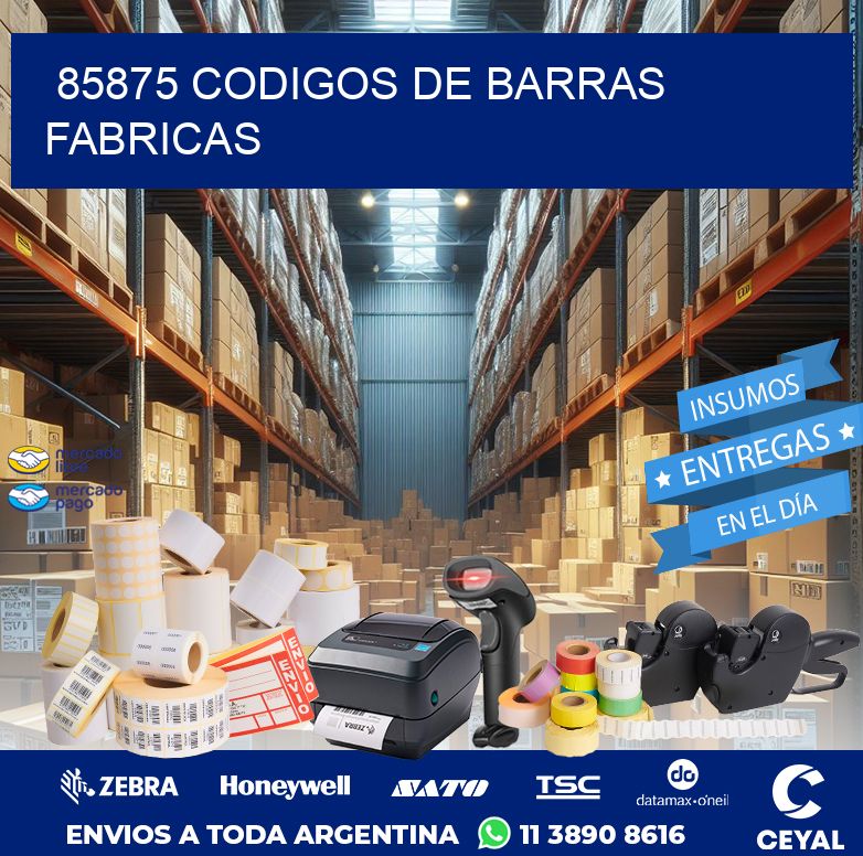 85875 CODIGOS DE BARRAS FABRICAS