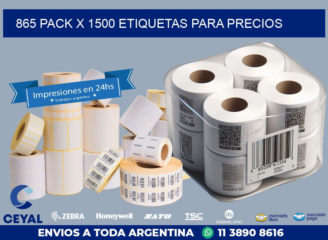 865 PACK X 1500 ETIQUETAS PARA PRECIOS