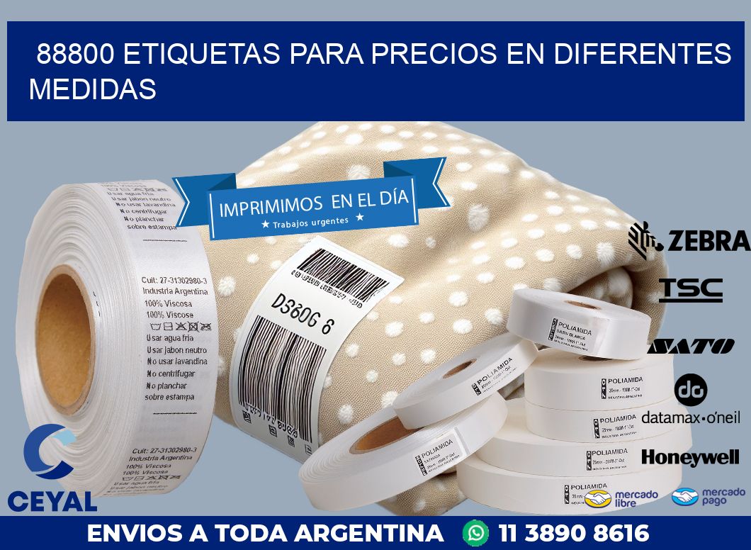 88800 ETIQUETAS PARA PRECIOS EN DIFERENTES MEDIDAS