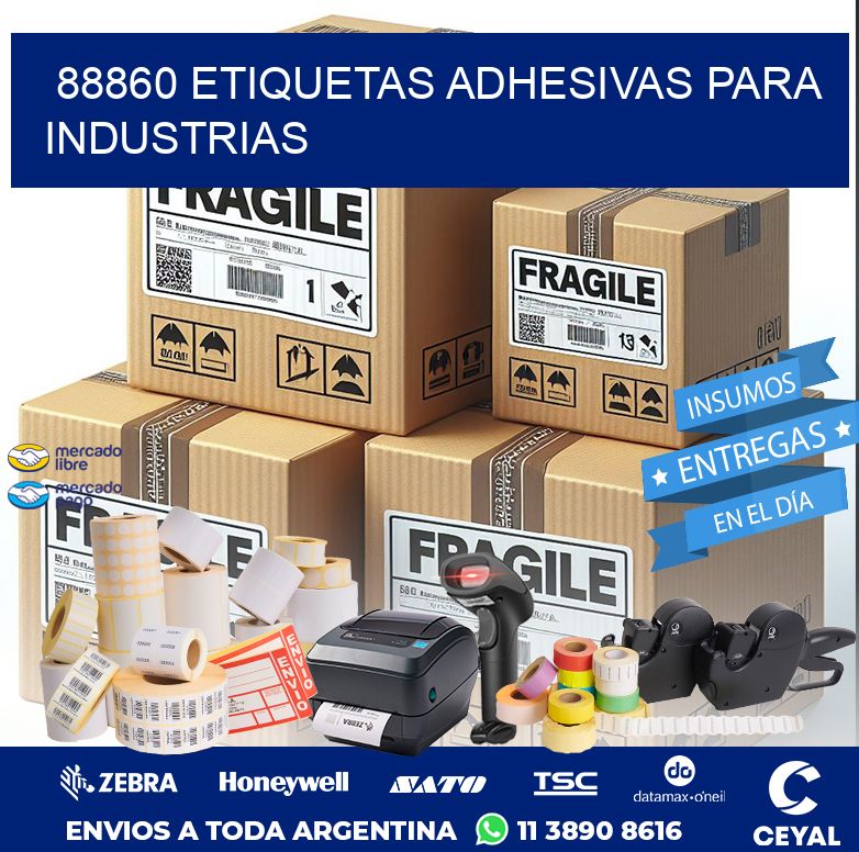 88860 ETIQUETAS ADHESIVAS PARA INDUSTRIAS