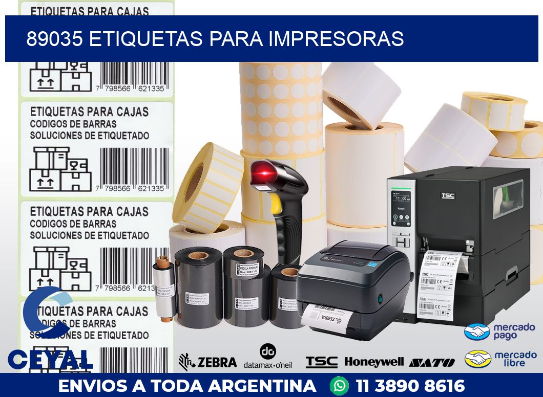 89035 ETIQUETAS PARA IMPRESORAS