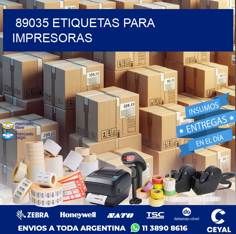 89035 ETIQUETAS PARA IMPRESORAS