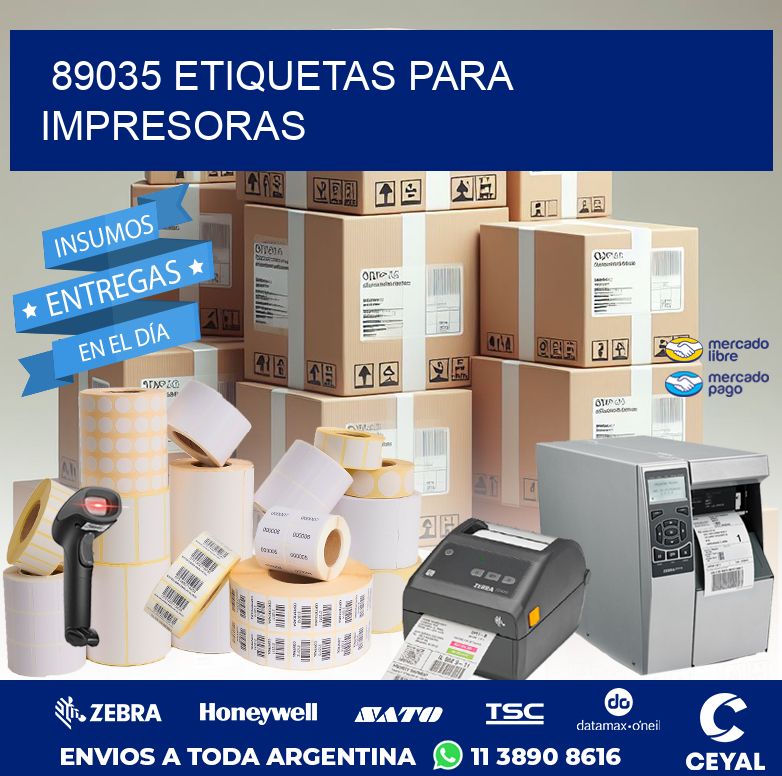 89035 ETIQUETAS PARA IMPRESORAS