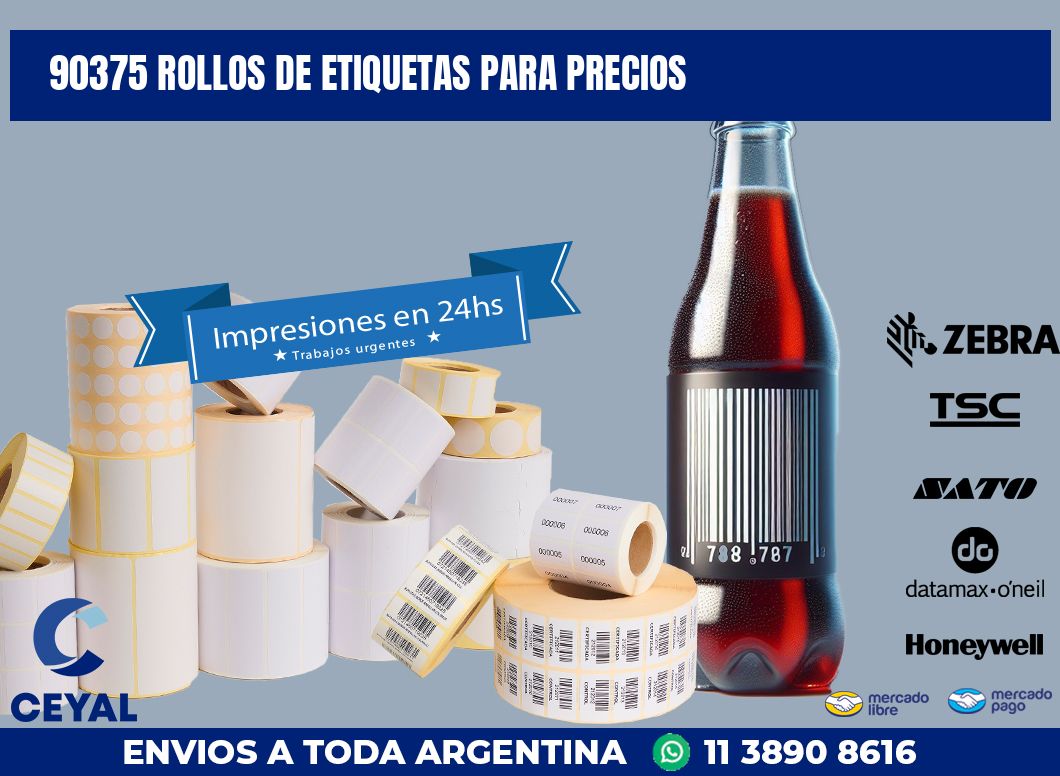 90375 ROLLOS DE ETIQUETAS PARA PRECIOS