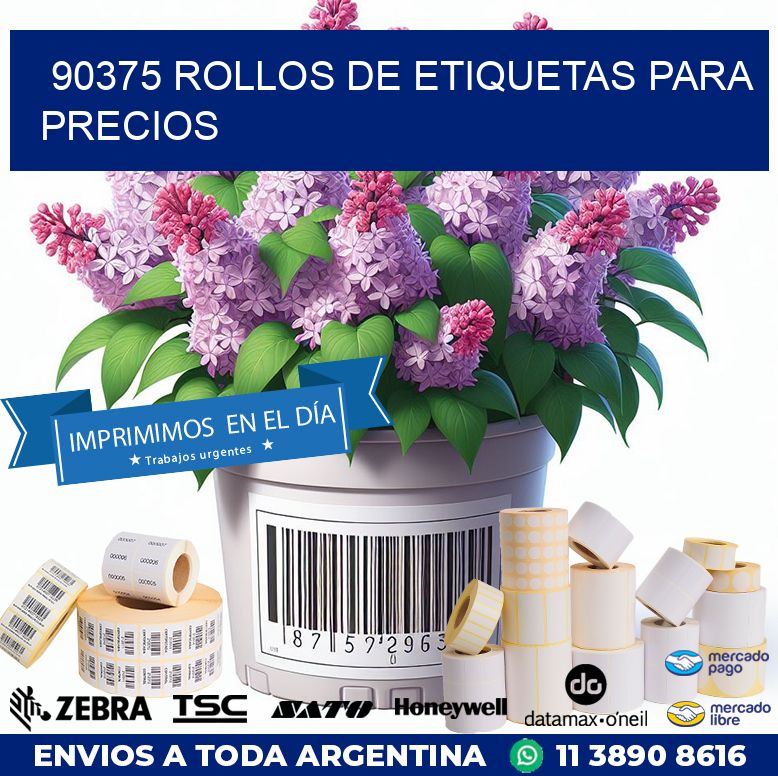 90375 ROLLOS DE ETIQUETAS PARA PRECIOS