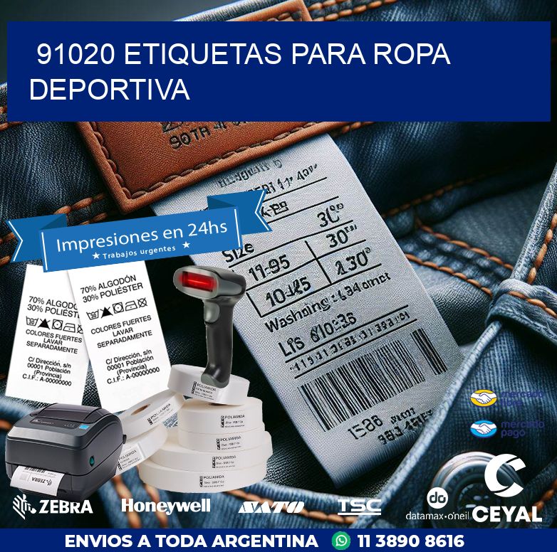 91020 ETIQUETAS PARA ROPA DEPORTIVA