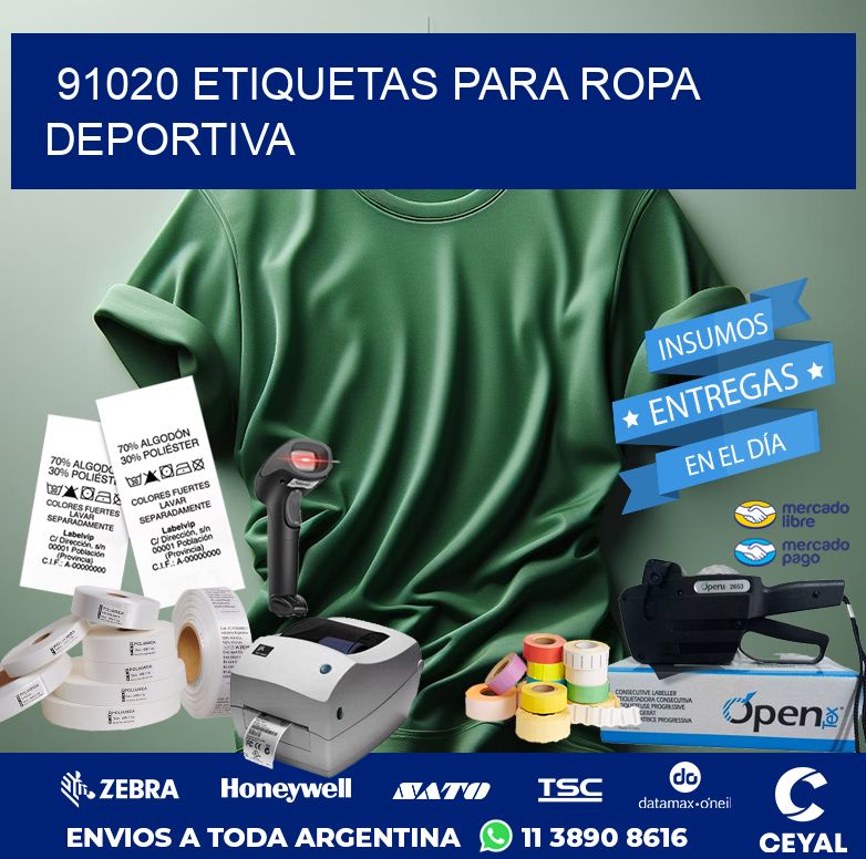 91020 ETIQUETAS PARA ROPA DEPORTIVA