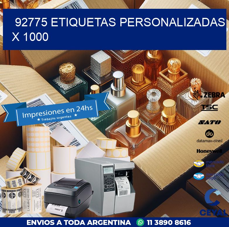 92775 ETIQUETAS PERSONALIZADAS X 1000