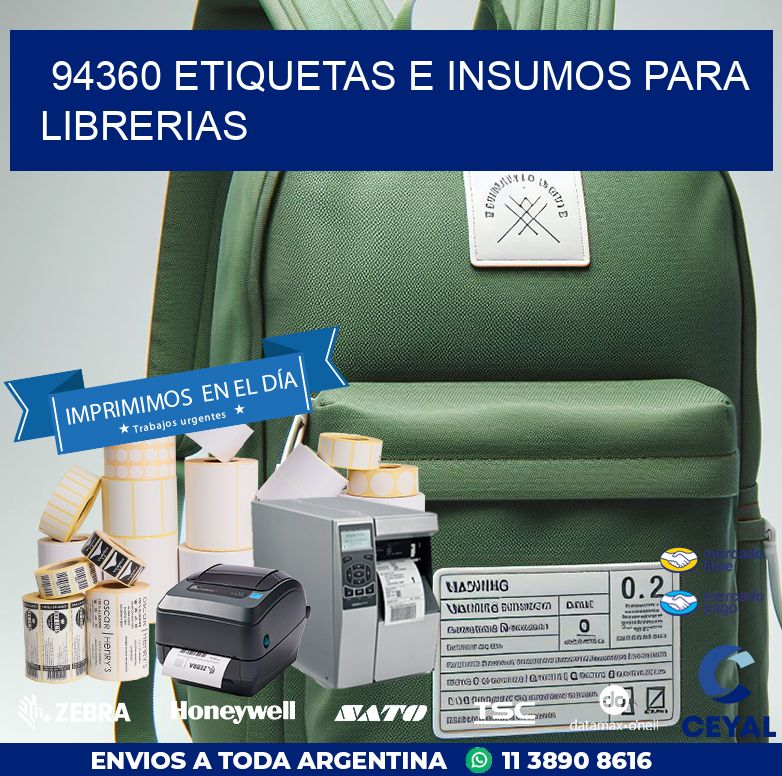 94360 ETIQUETAS E INSUMOS PARA LIBRERIAS