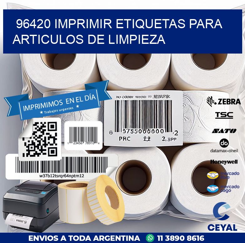 96420 IMPRIMIR ETIQUETAS PARA ARTICULOS DE LIMPIEZA