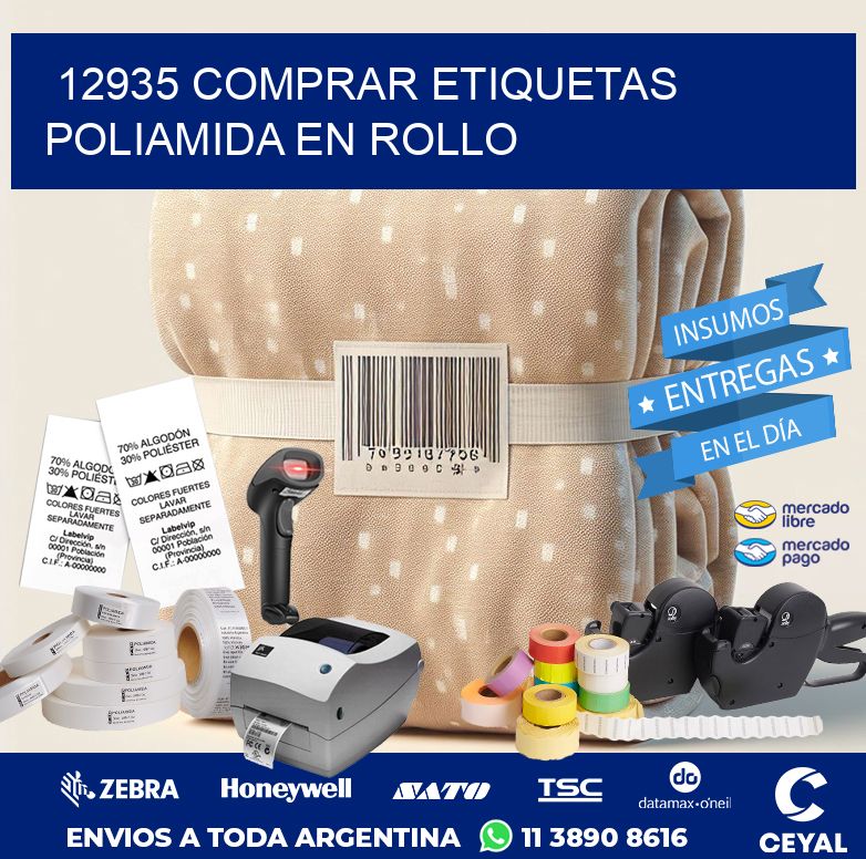 12935 COMPRAR ETIQUETAS POLIAMIDA EN ROLLO