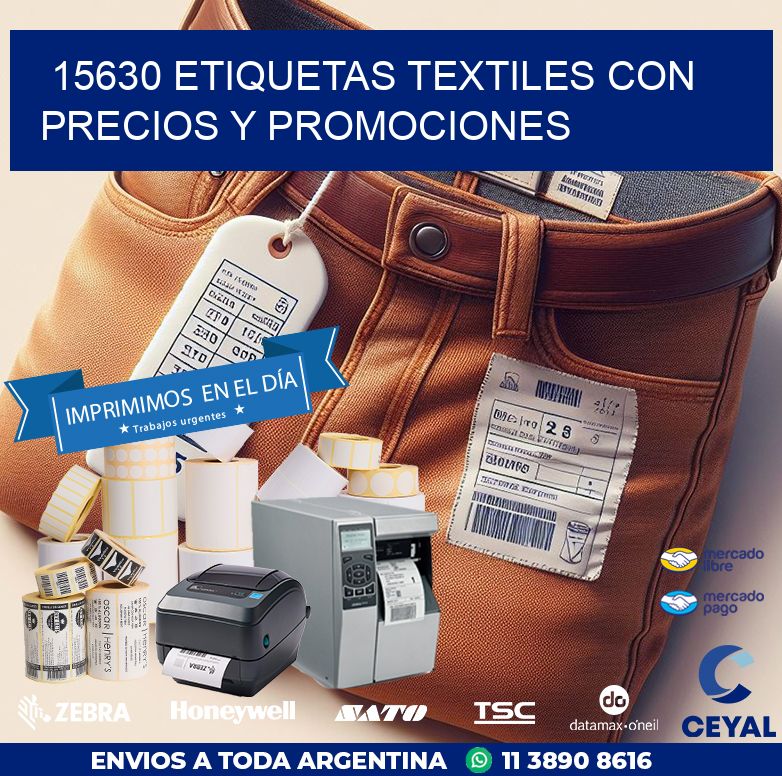 15630 ETIQUETAS TEXTILES CON PRECIOS Y PROMOCIONES