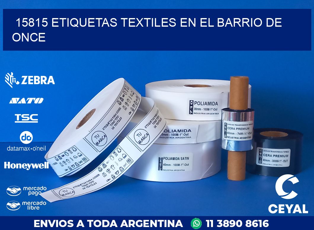 15815 ETIQUETAS TEXTILES EN EL BARRIO DE ONCE