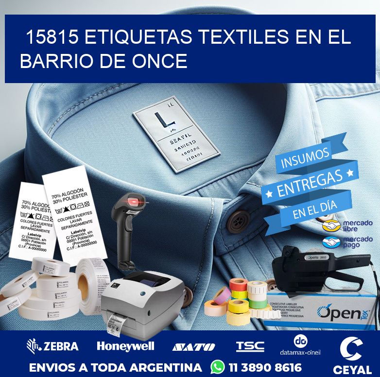 15815 ETIQUETAS TEXTILES EN EL BARRIO DE ONCE