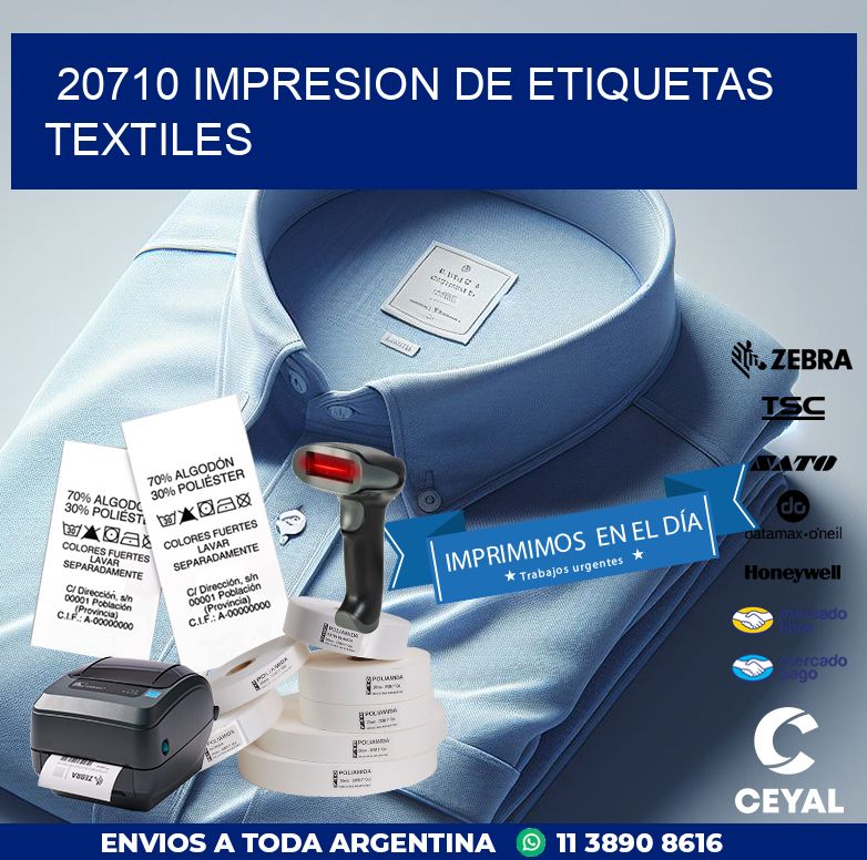 20710 IMPRESION DE ETIQUETAS TEXTILES