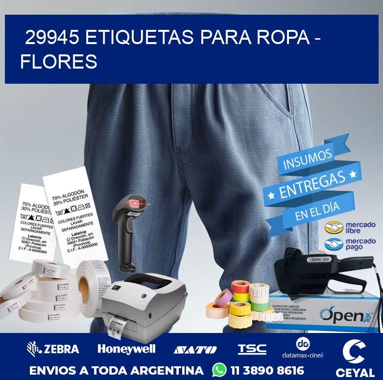 29945 ETIQUETAS PARA ROPA – FLORES