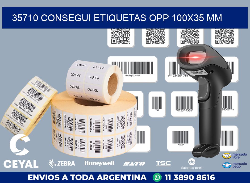 35710 CONSEGUI ETIQUETAS OPP 100X35 MM