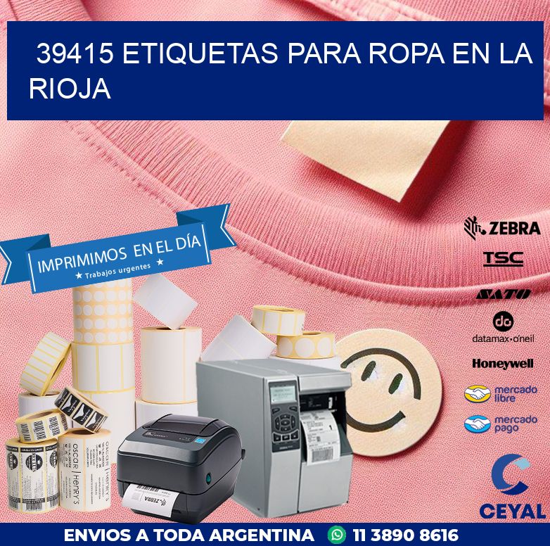 39415 ETIQUETAS PARA ROPA EN LA RIOJA