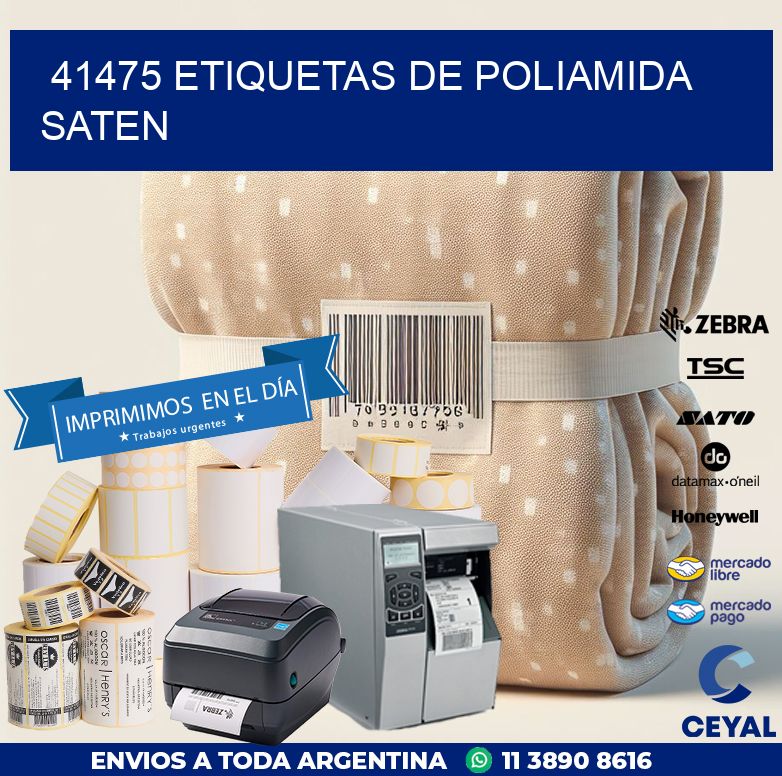 41475 ETIQUETAS DE POLIAMIDA SATEN