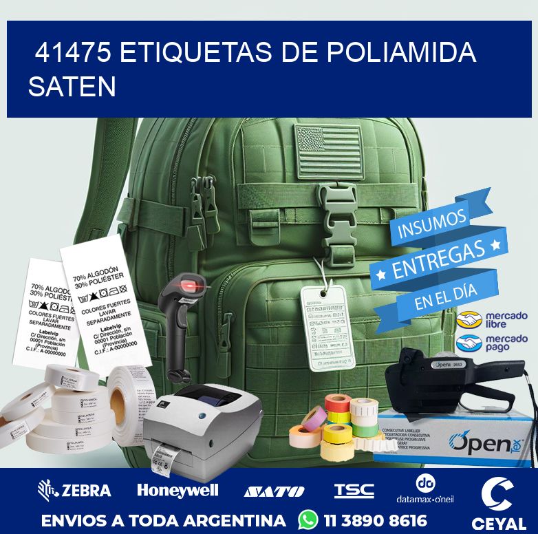 41475 ETIQUETAS DE POLIAMIDA SATEN