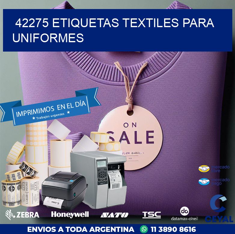 42275 ETIQUETAS TEXTILES PARA UNIFORMES