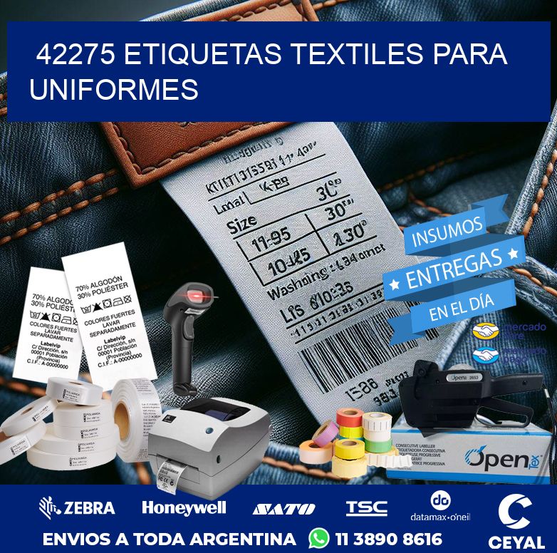 42275 ETIQUETAS TEXTILES PARA UNIFORMES