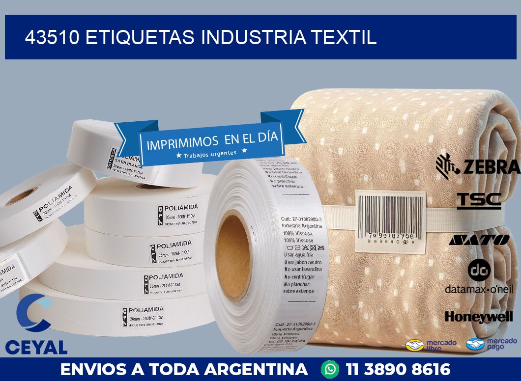 43510 ETIQUETAS INDUSTRIA TEXTIL