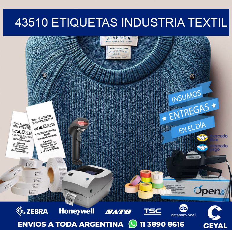 43510 ETIQUETAS INDUSTRIA TEXTIL