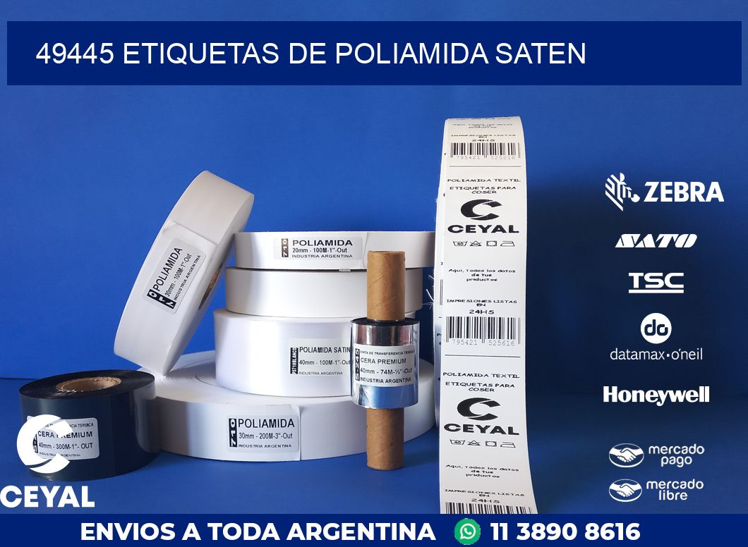 49445 ETIQUETAS DE POLIAMIDA SATEN