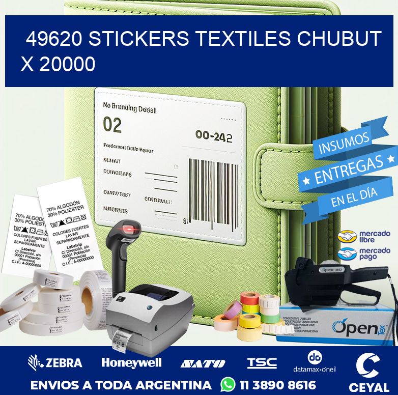 49620 STICKERS TEXTILES CHUBUT X 20000