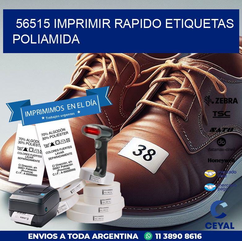 56515 IMPRIMIR RAPIDO ETIQUETAS POLIAMIDA