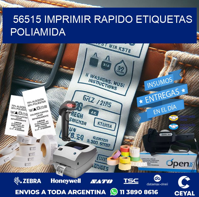 56515 IMPRIMIR RAPIDO ETIQUETAS POLIAMIDA