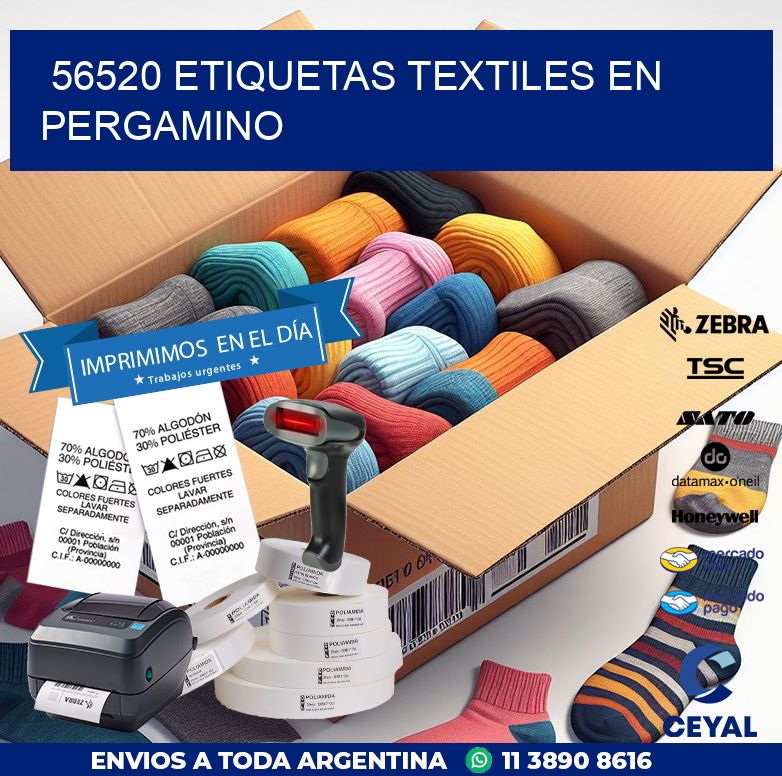 56520 ETIQUETAS TEXTILES EN PERGAMINO