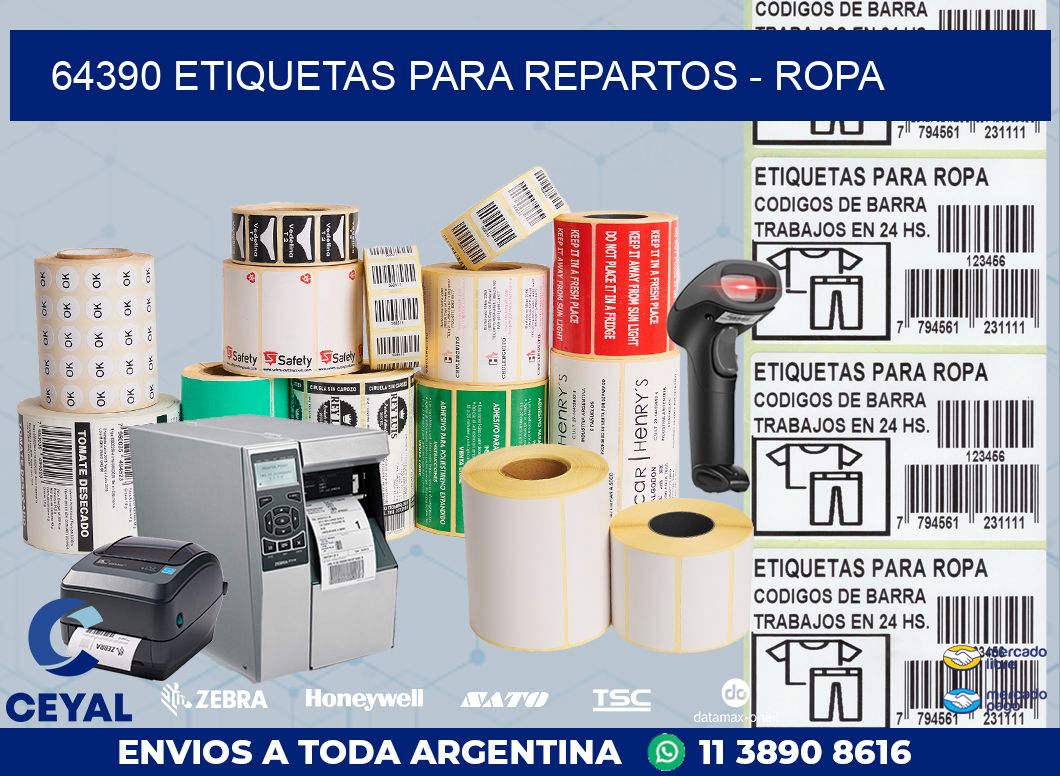 64390 ETIQUETAS PARA REPARTOS - ROPA