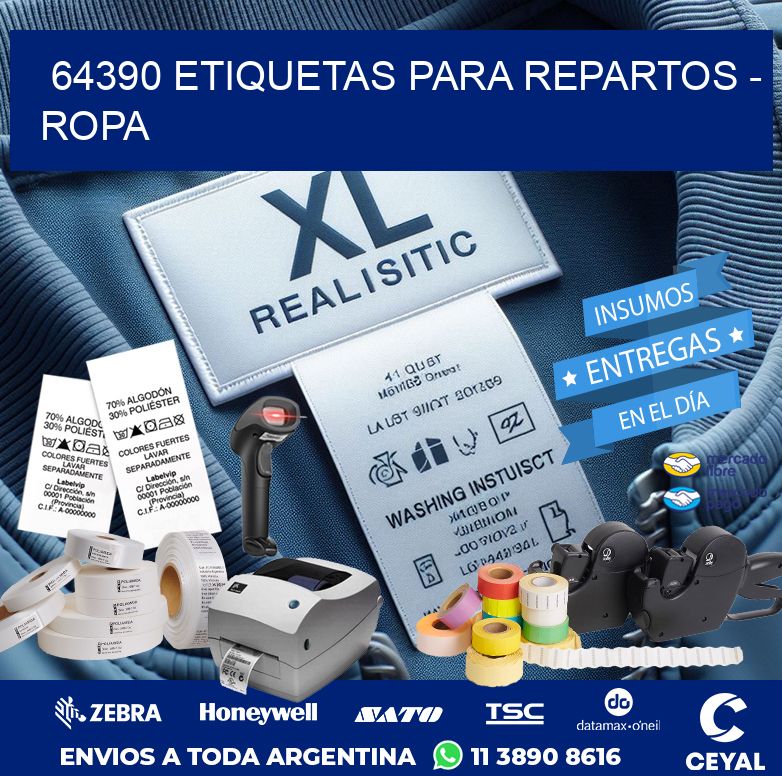 64390 ETIQUETAS PARA REPARTOS – ROPA