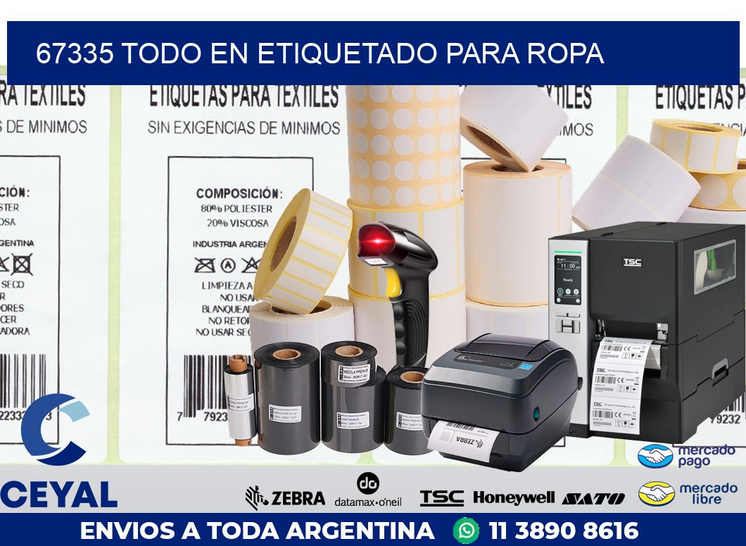 67335 TODO EN ETIQUETADO PARA ROPA