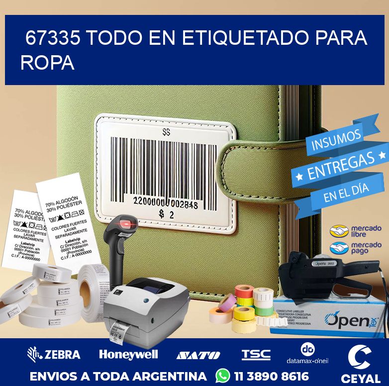 67335 TODO EN ETIQUETADO PARA ROPA