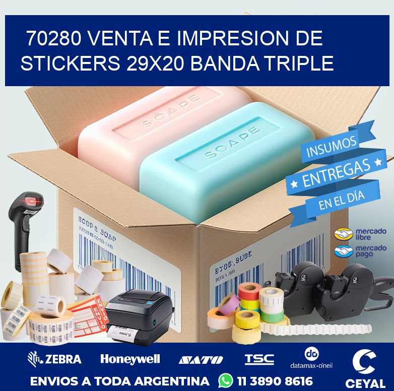 70280 VENTA E IMPRESION DE STICKERS 29X20 BANDA TRIPLE