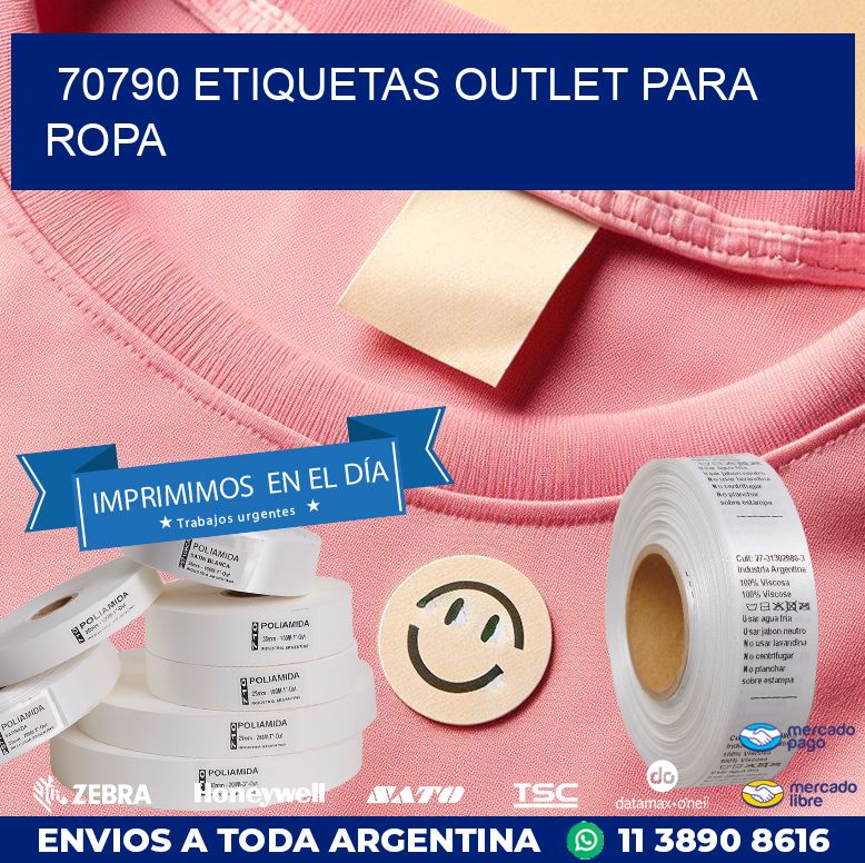 70790 ETIQUETAS OUTLET PARA ROPA