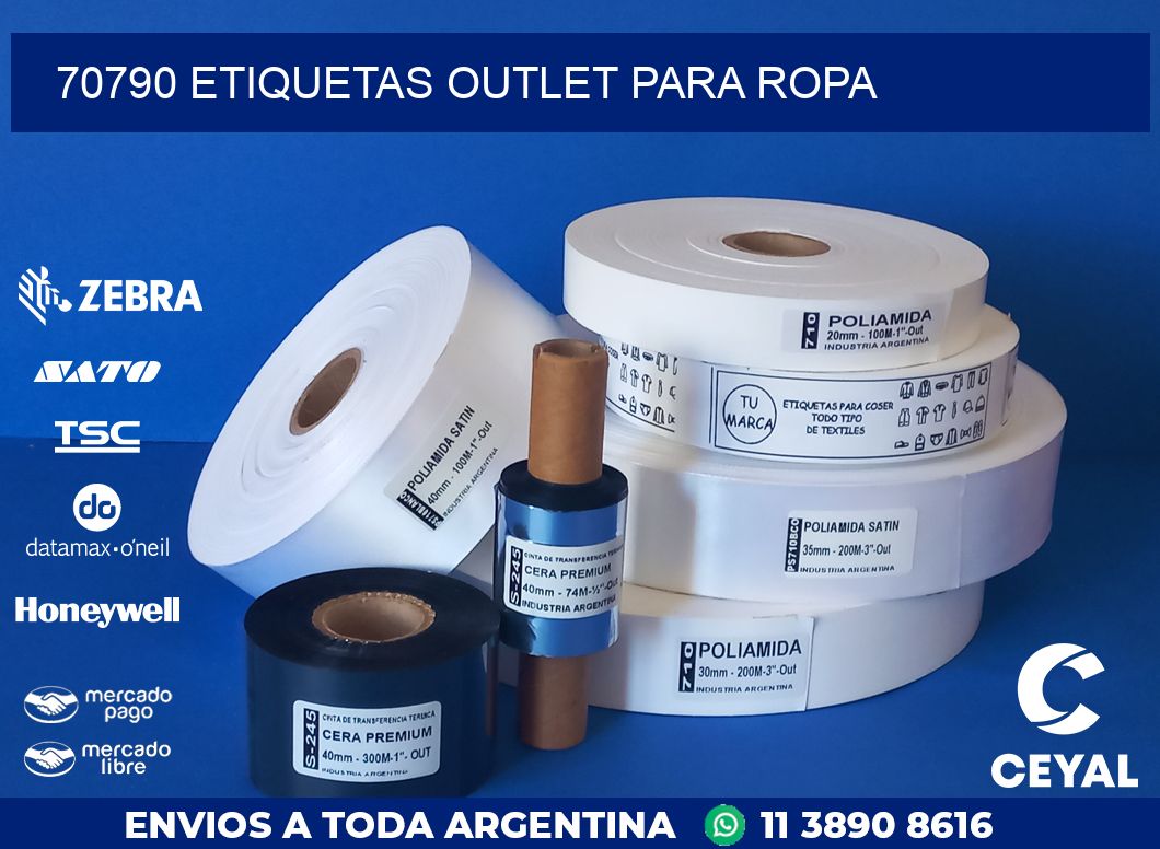 70790 ETIQUETAS OUTLET PARA ROPA