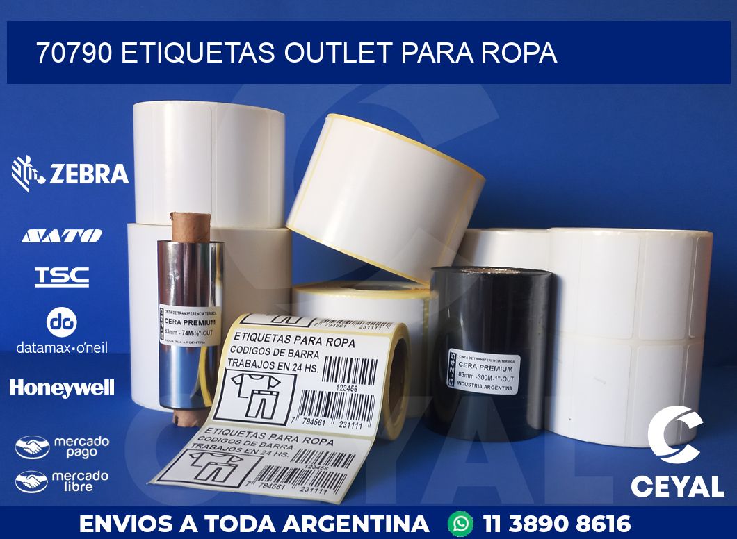 70790 ETIQUETAS OUTLET PARA ROPA