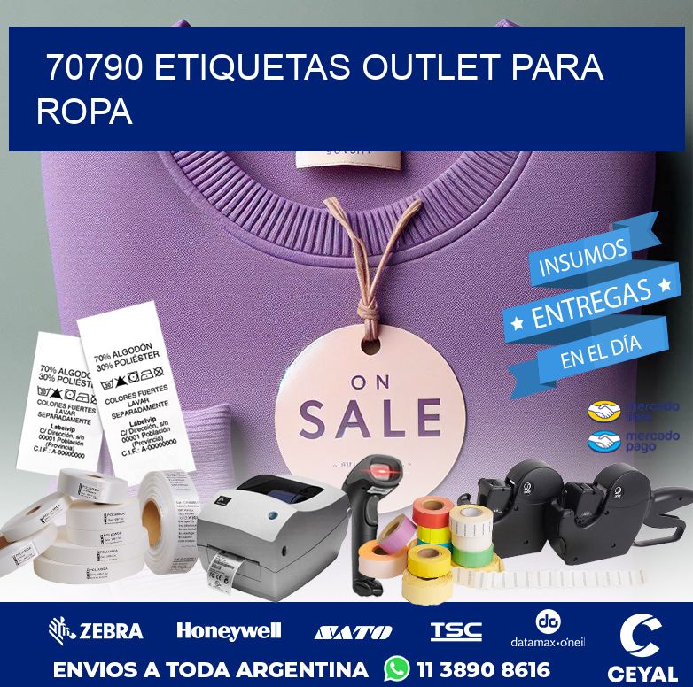 70790 ETIQUETAS OUTLET PARA ROPA