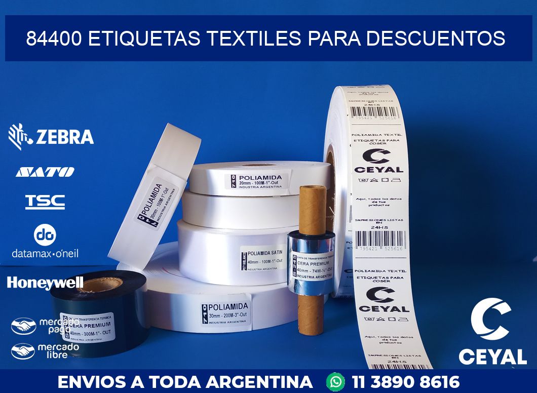 84400 ETIQUETAS TEXTILES PARA DESCUENTOS