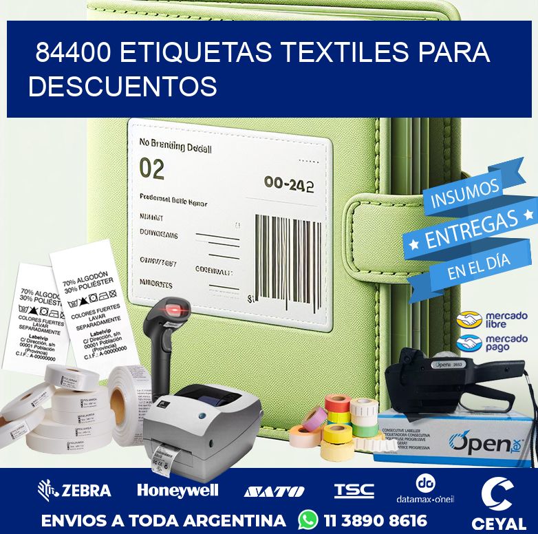 84400 ETIQUETAS TEXTILES PARA DESCUENTOS