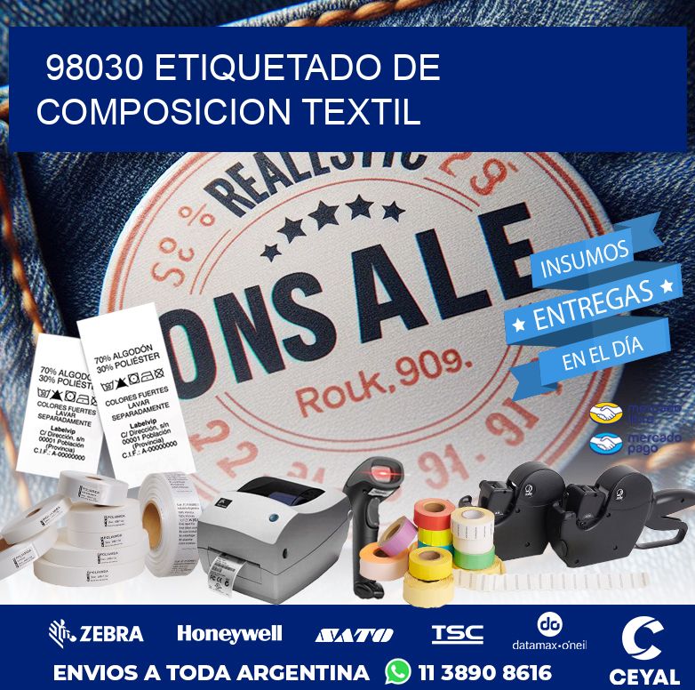 98030 ETIQUETADO DE COMPOSICION TEXTIL