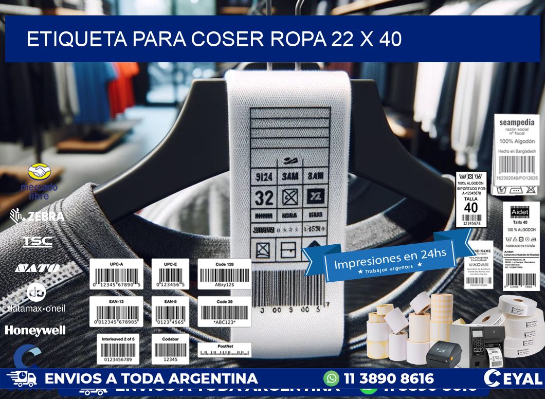 ETIQUETA PARA COSER ROPA 22 x 40